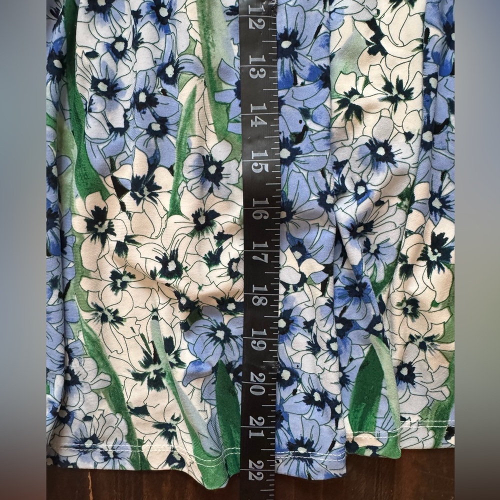 Tommy Hilfiger White & Blue High Neck Floral Dress - Picture 12 of 15